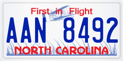 NC license plate AAN8492