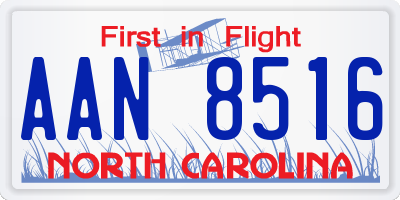 NC license plate AAN8516