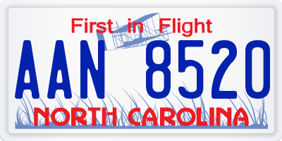 NC license plate AAN8520