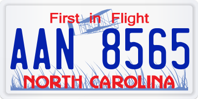 NC license plate AAN8565