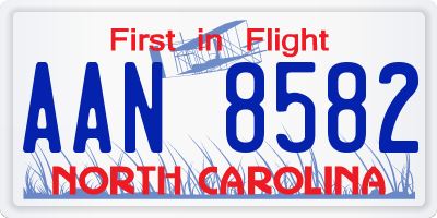 NC license plate AAN8582
