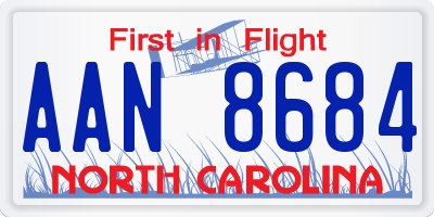 NC license plate AAN8684