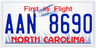 NC license plate AAN8690