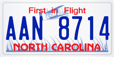 NC license plate AAN8714
