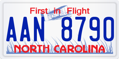 NC license plate AAN8790