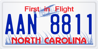 NC license plate AAN8811
