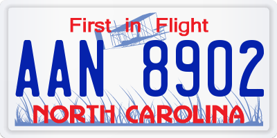 NC license plate AAN8902