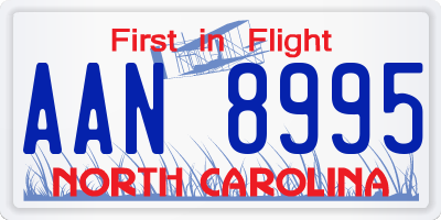 NC license plate AAN8995