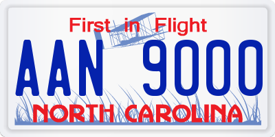 NC license plate AAN9000