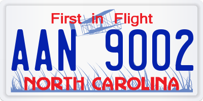 NC license plate AAN9002
