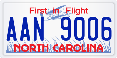 NC license plate AAN9006