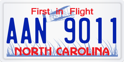 NC license plate AAN9011