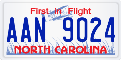 NC license plate AAN9024