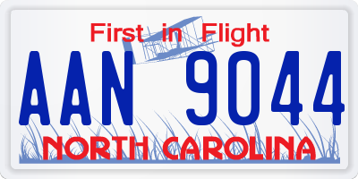 NC license plate AAN9044