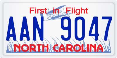 NC license plate AAN9047