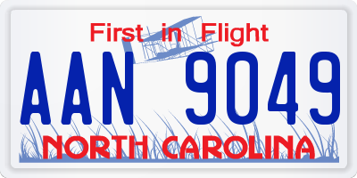 NC license plate AAN9049
