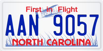 NC license plate AAN9057