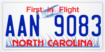 NC license plate AAN9083