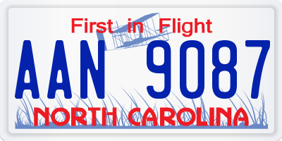 NC license plate AAN9087
