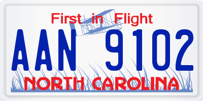 NC license plate AAN9102