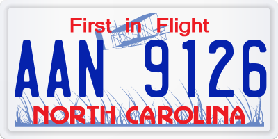 NC license plate AAN9126