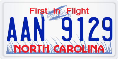 NC license plate AAN9129