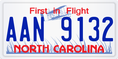 NC license plate AAN9132