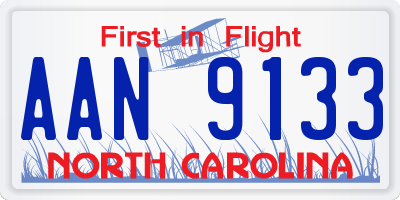 NC license plate AAN9133