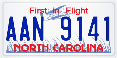NC license plate AAN9141