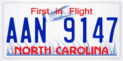 NC license plate AAN9147