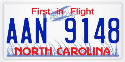 NC license plate AAN9148