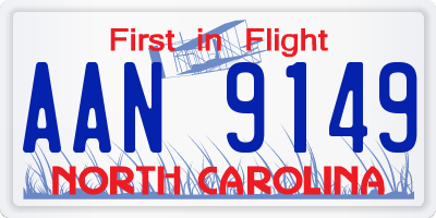 NC license plate AAN9149