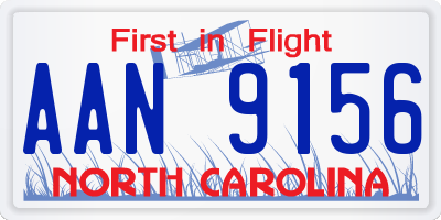 NC license plate AAN9156