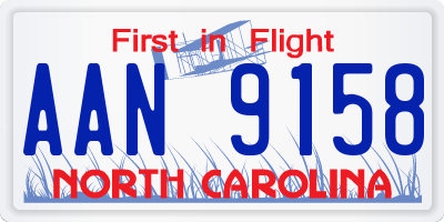 NC license plate AAN9158