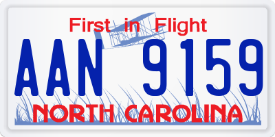 NC license plate AAN9159