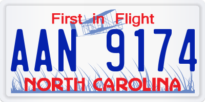 NC license plate AAN9174
