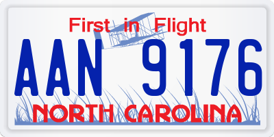 NC license plate AAN9176