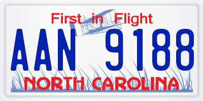 NC license plate AAN9188