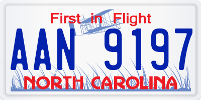 NC license plate AAN9197