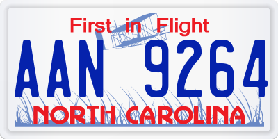 NC license plate AAN9264