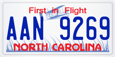 NC license plate AAN9269