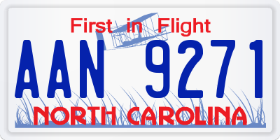 NC license plate AAN9271