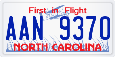 NC license plate AAN9370