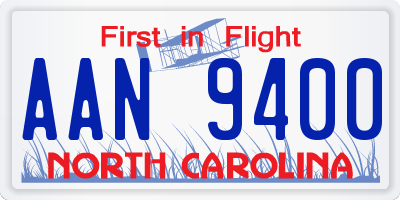NC license plate AAN9400