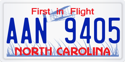 NC license plate AAN9405