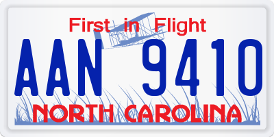 NC license plate AAN9410