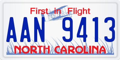 NC license plate AAN9413