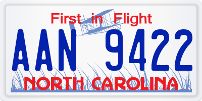NC license plate AAN9422