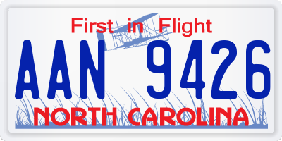 NC license plate AAN9426
