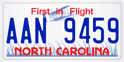 NC license plate AAN9459